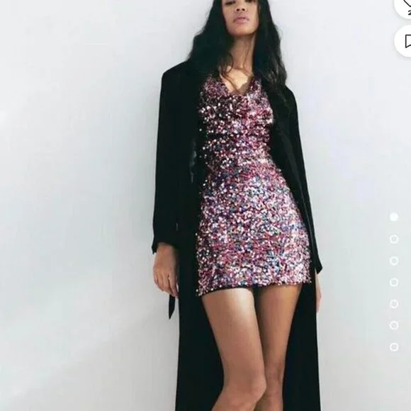 sequin dress one shoulder Multi Sequin One Shoulder Gathered Midi Dress – AX Paris